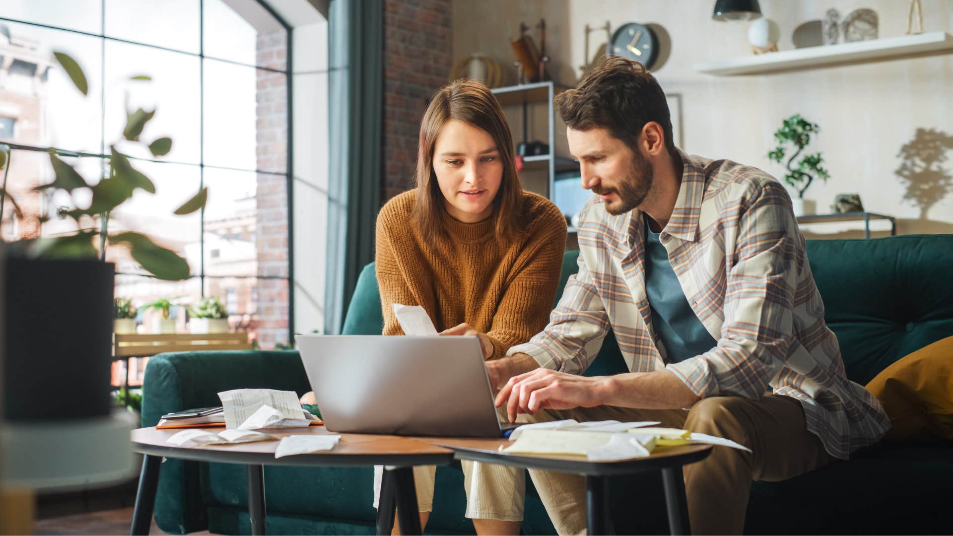 a couple are going over both their incomes in order to afford their apartment