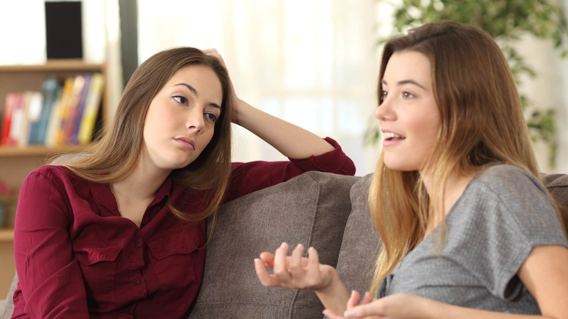 friend annoyed by overthinking womans indecisiveness