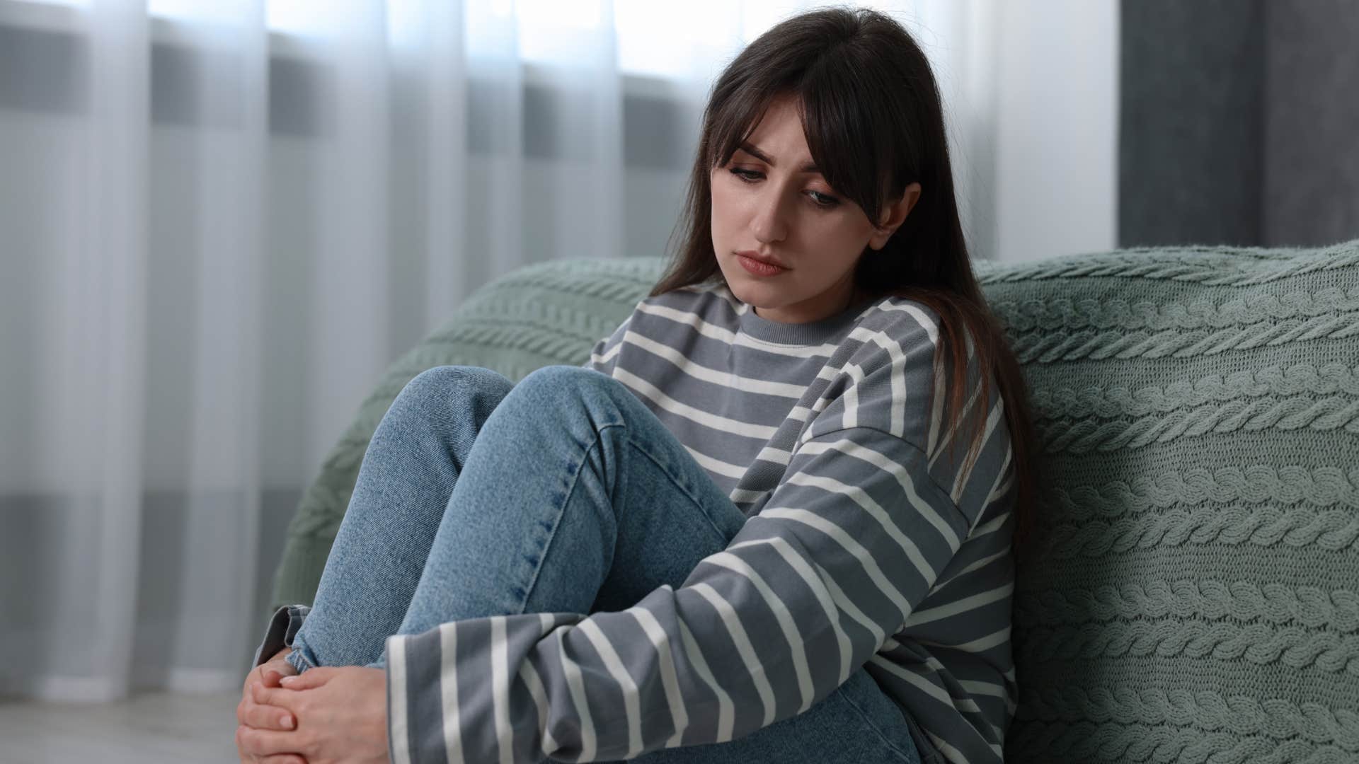 overthinking woman doubting herself