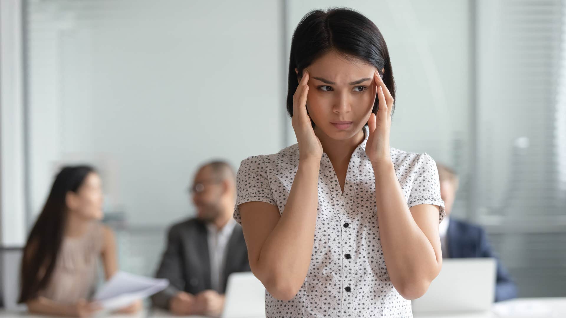 woman feeling pressured to make quick decision