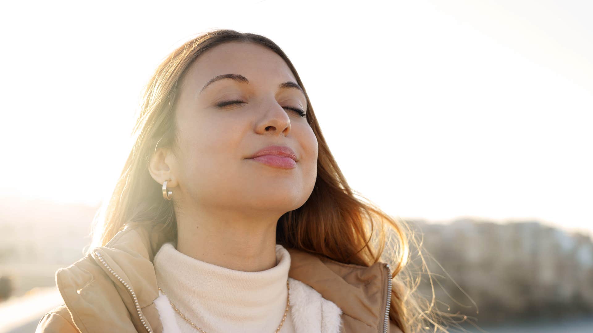 woman unbothered by minor inconveniences