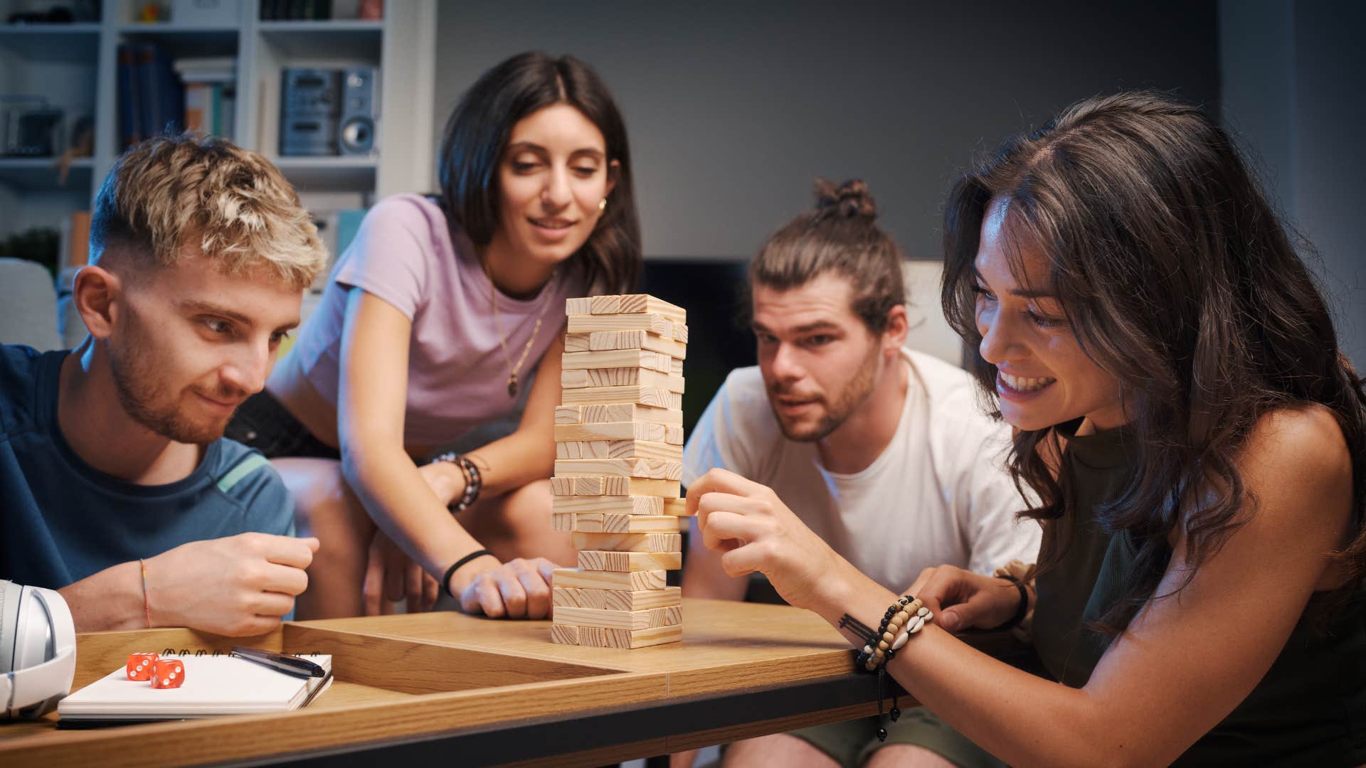 friends playing game together