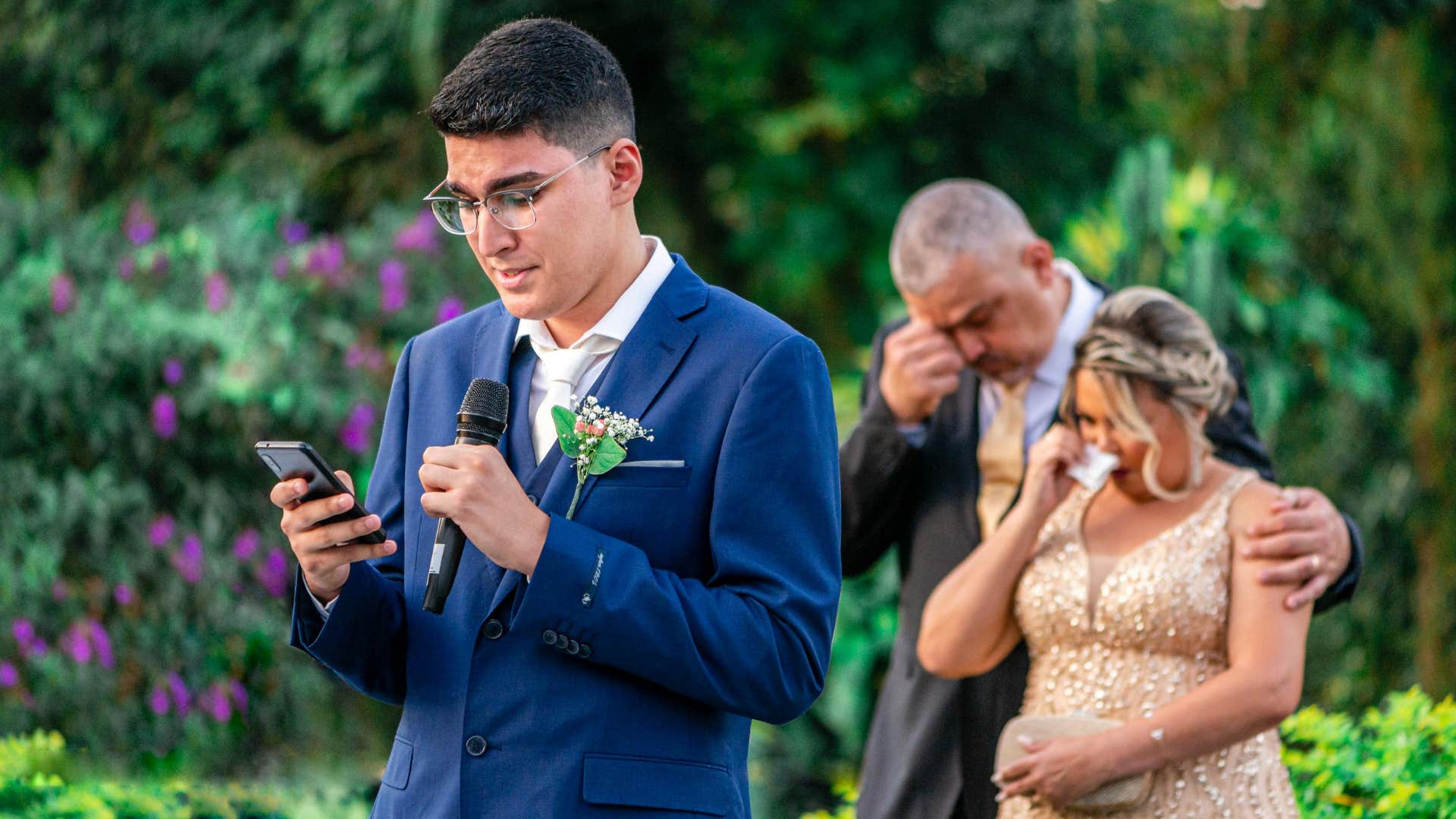 classy man who would never wing it during wedding toast