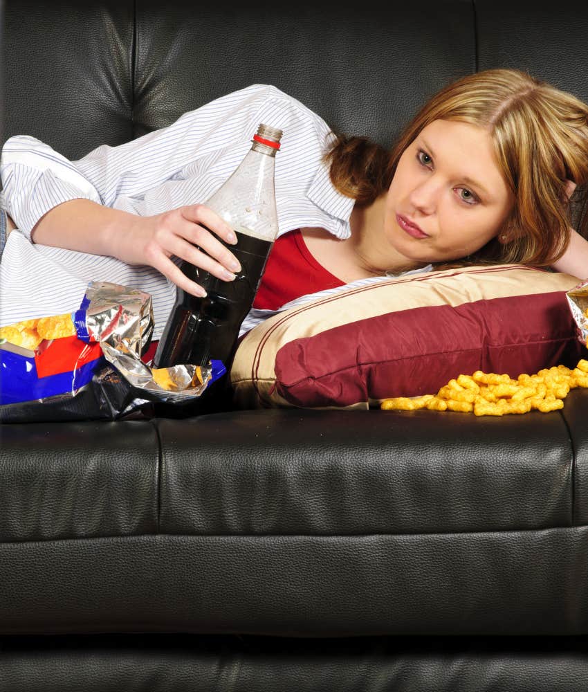 Unhealthy person at night