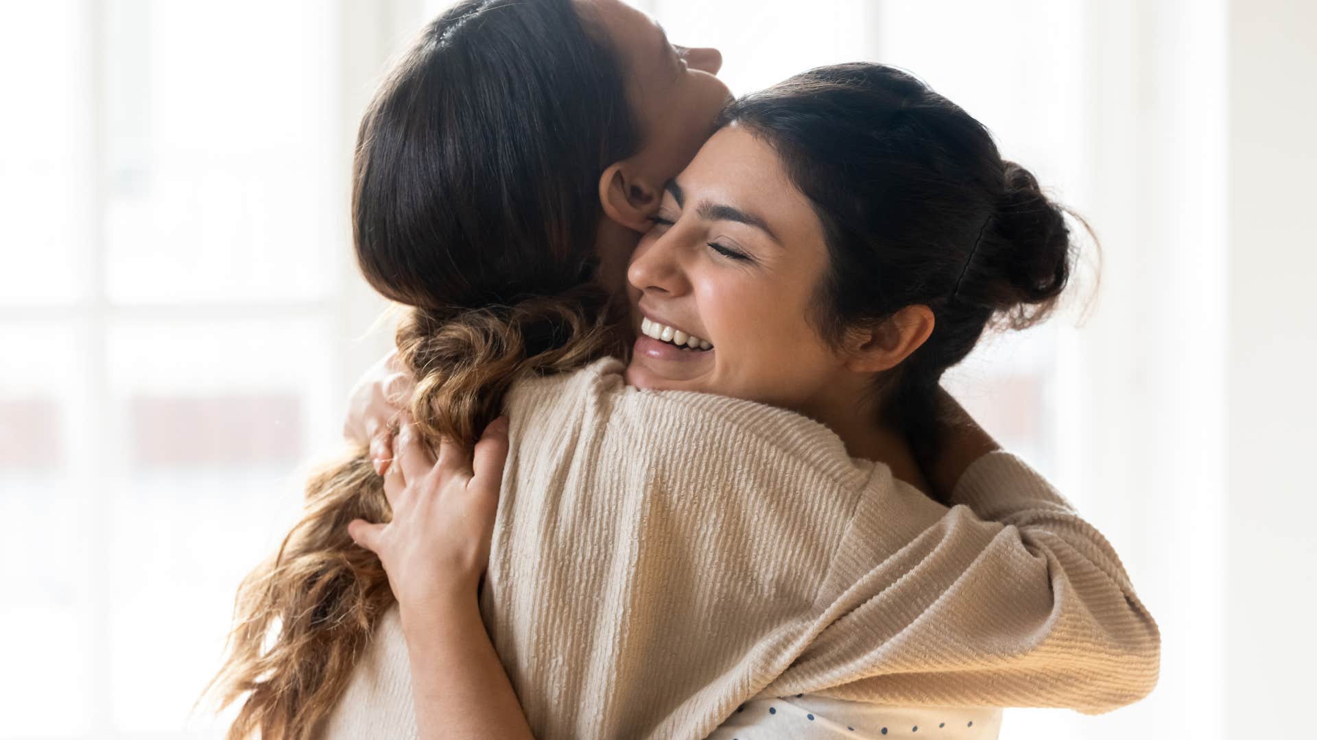 woman who is with the right person and feels comfortable being affectionate