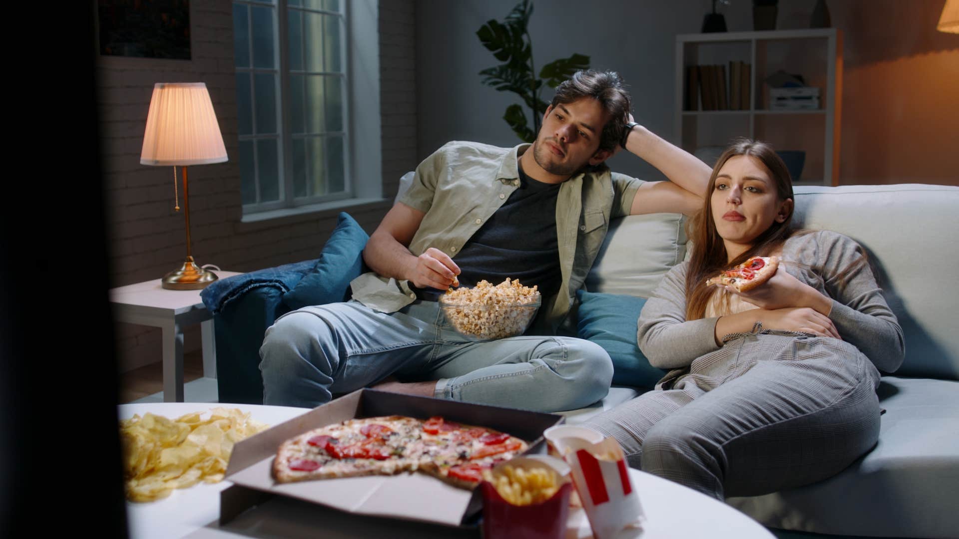 couple who feel comfortable looking unkempt as they are with the right person