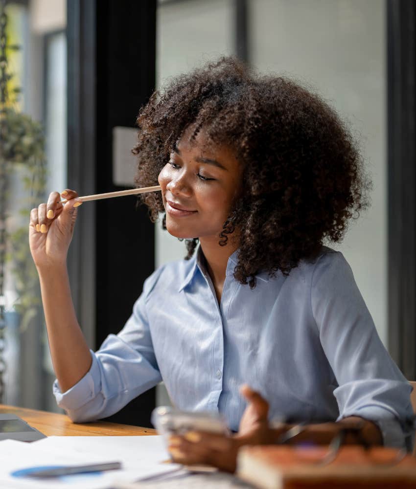 Confident person plans