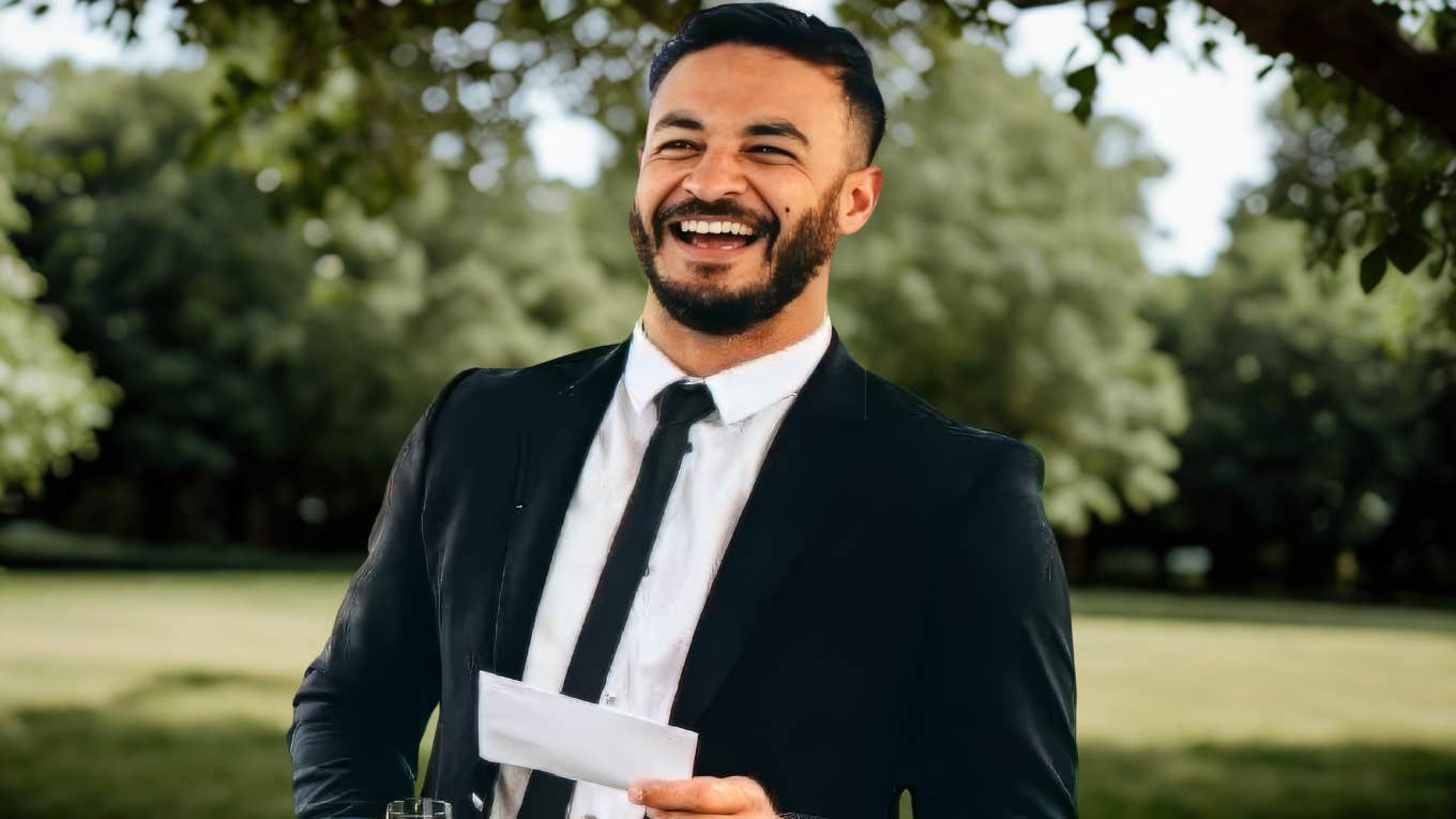 Things Truly Classy People Would Never Be Caught Saying During A Wedding Toast Classy person making a wedding toast.