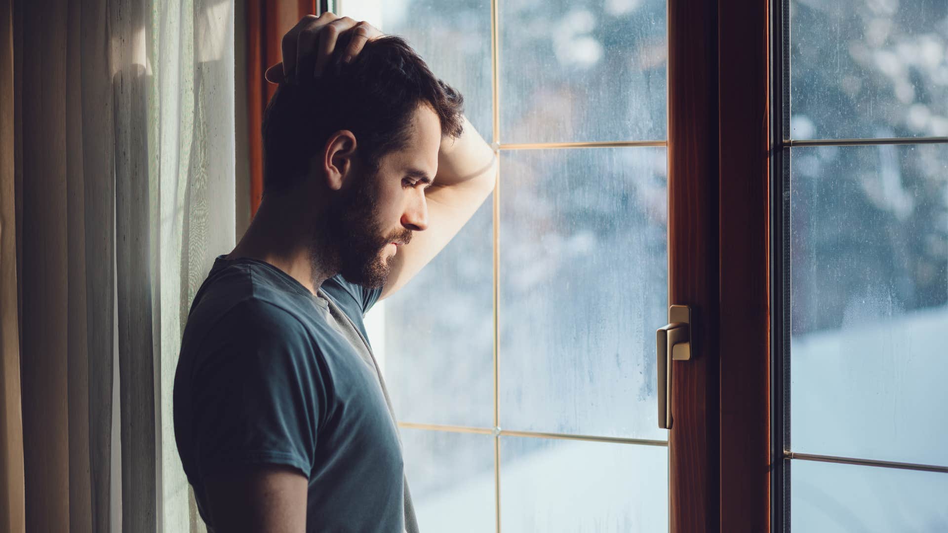 sad pensive man blaming himself for everything