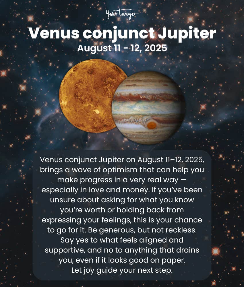 venus conjunct jupiter august 11 12 2025