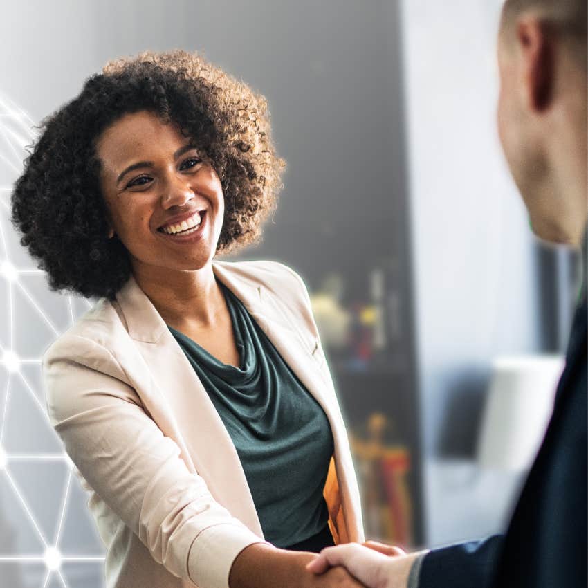 woman using the body language trick of showing interest in others