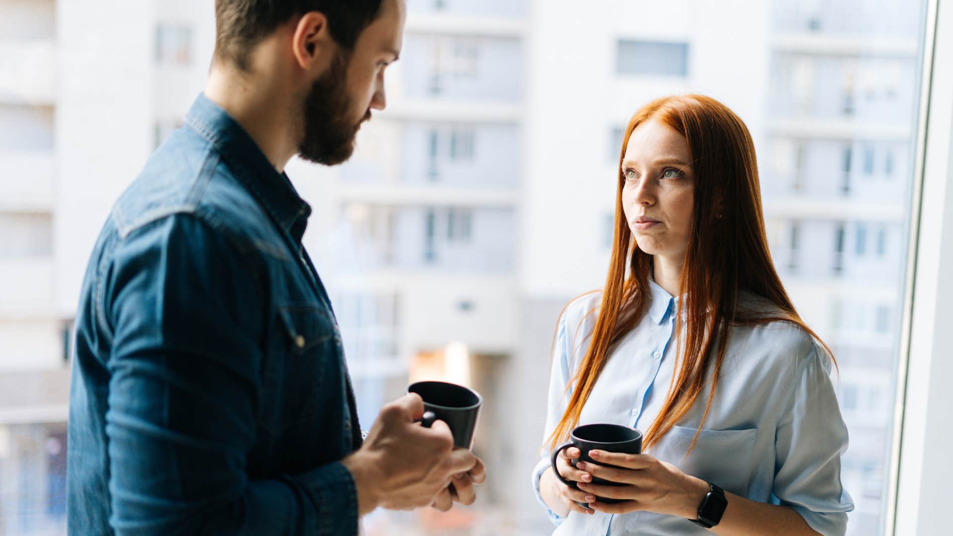 office workers in heated conversation