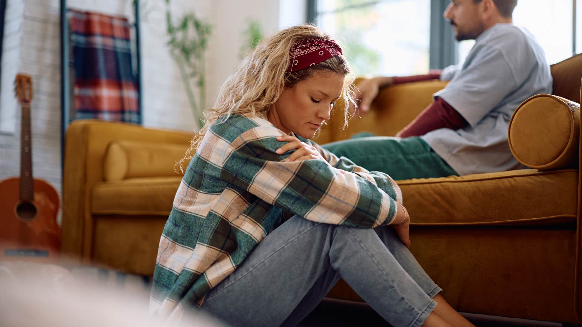 husband completely exhausts his wife by Bringing home work stress without even realizing it