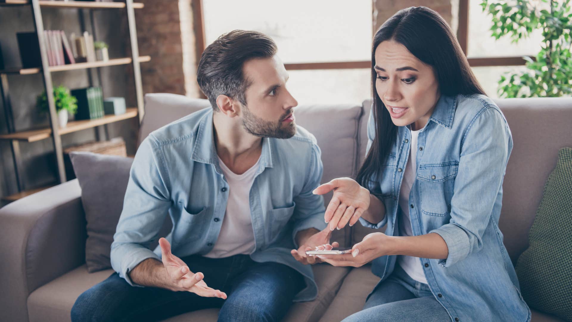 husband confronting wife over risky behaviors