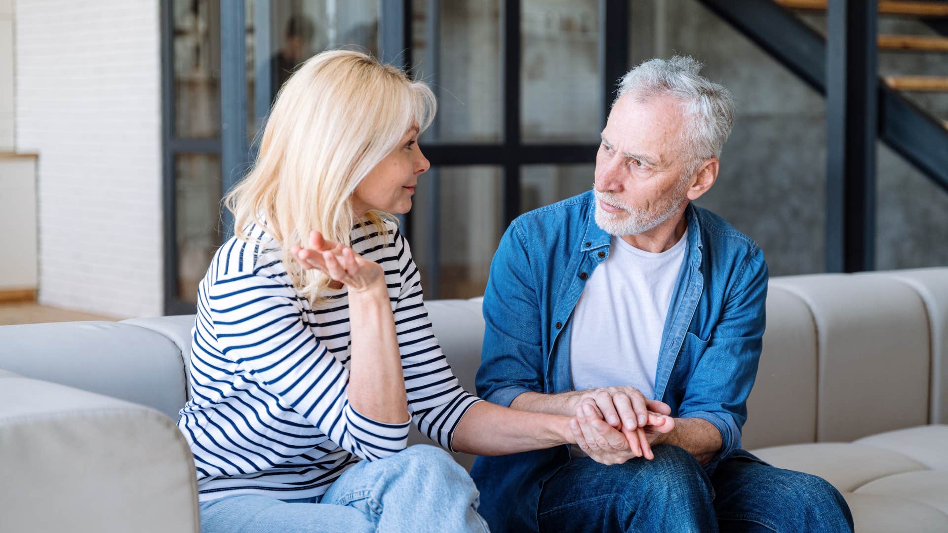 wife listening to her husband speaking
