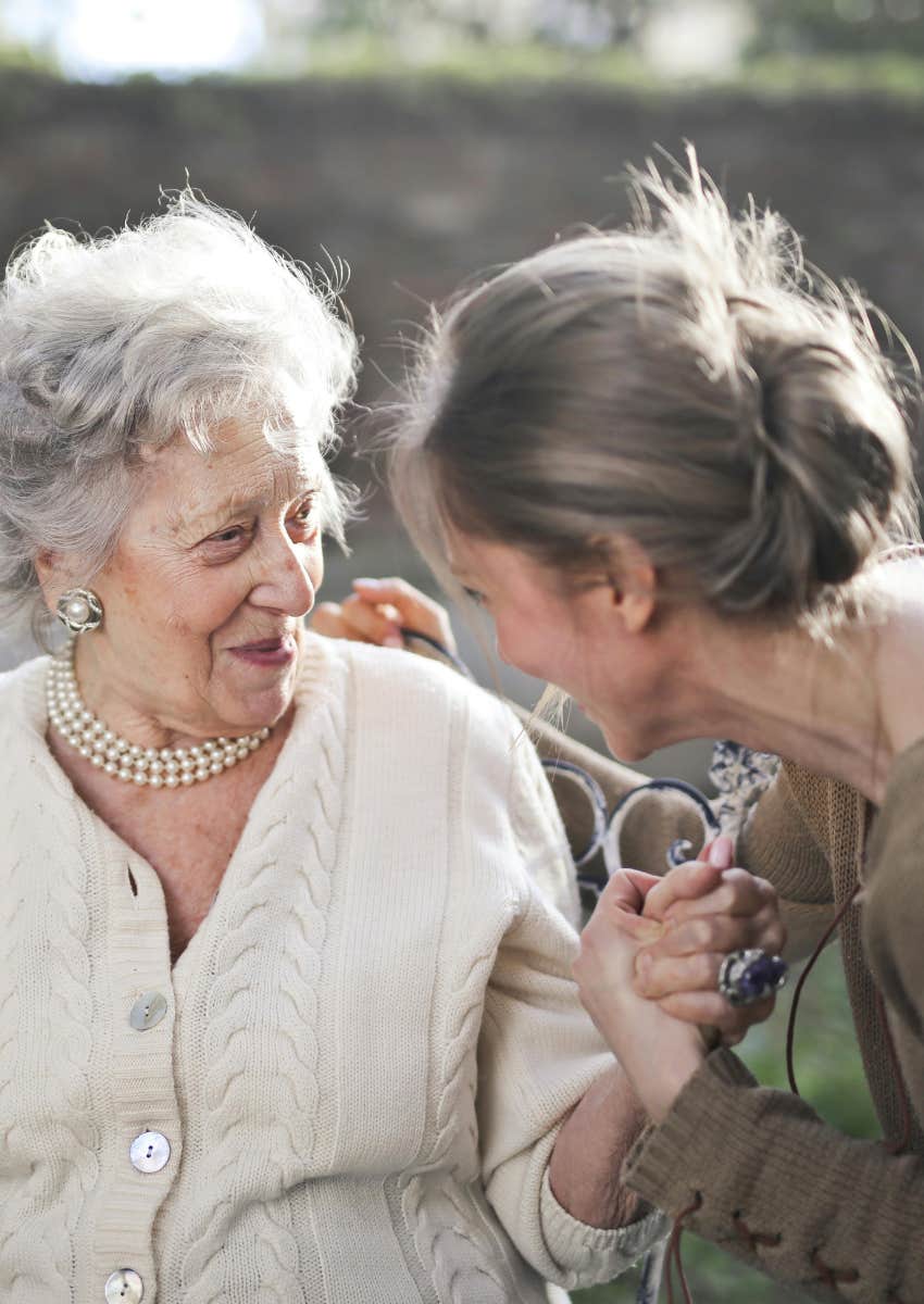 grandma with her adult granddaughter