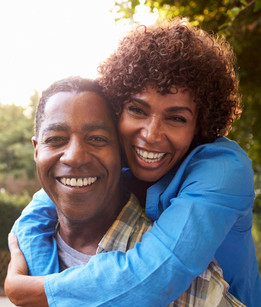 Woman deeply in love expresses feelings