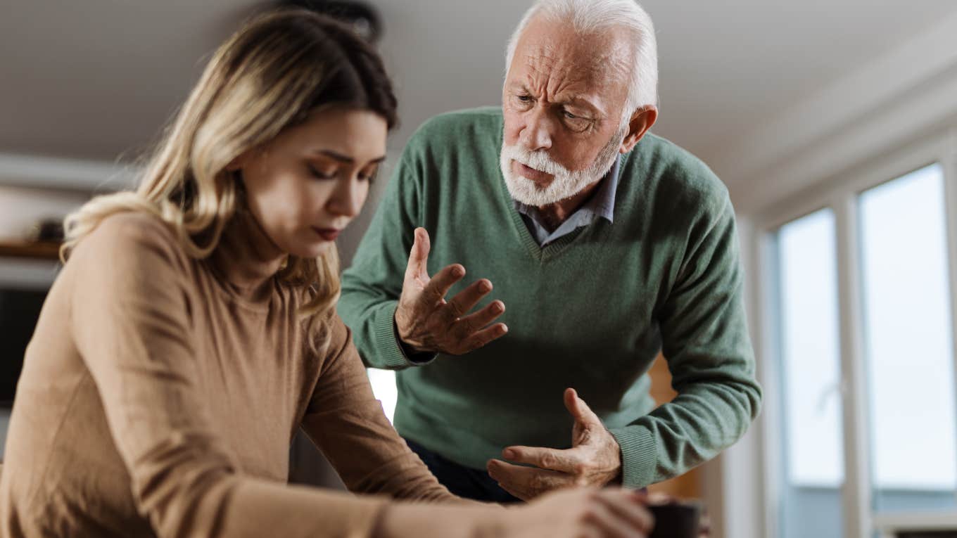 father and daughter arguing
