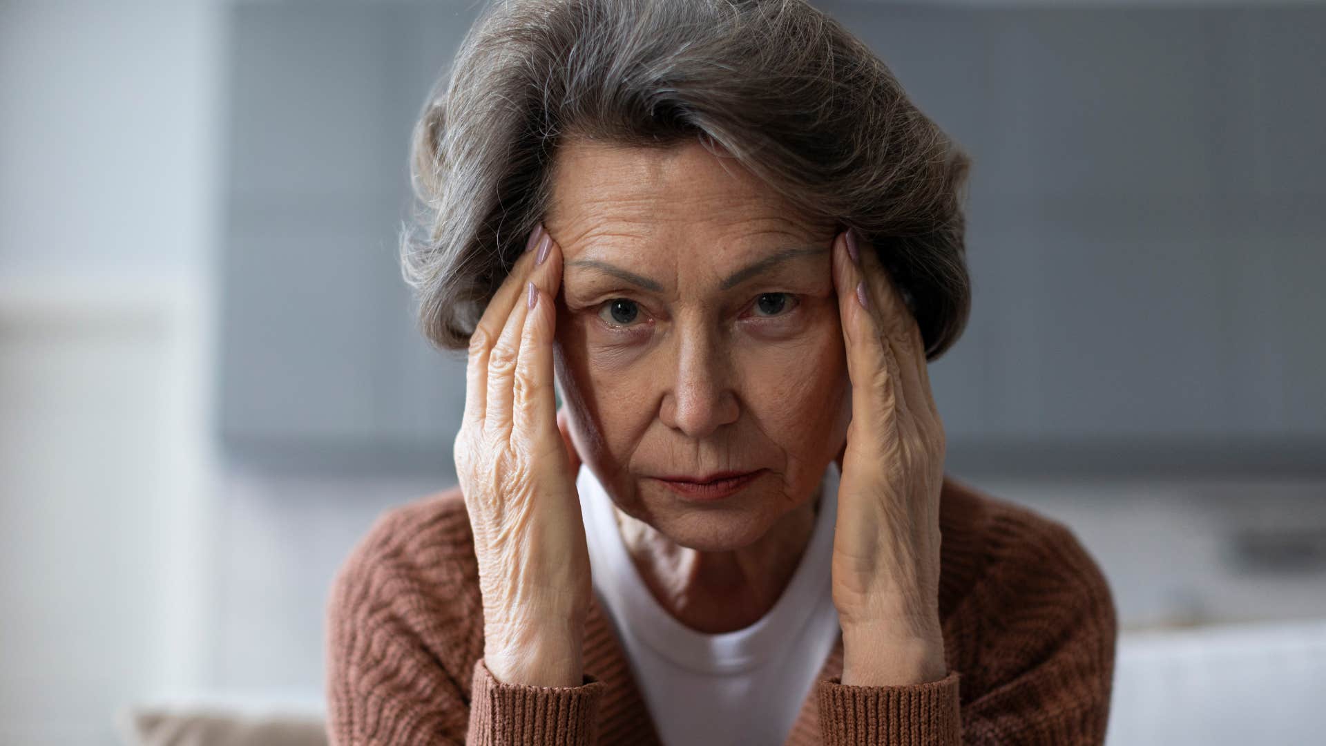 Woman avoiding having real conversations with her husband at home.
