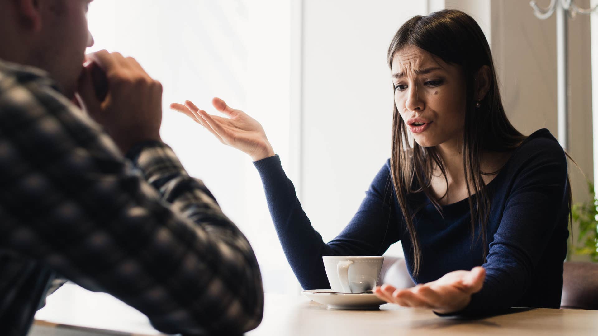 overly irritable and critical woman arguing with her husband