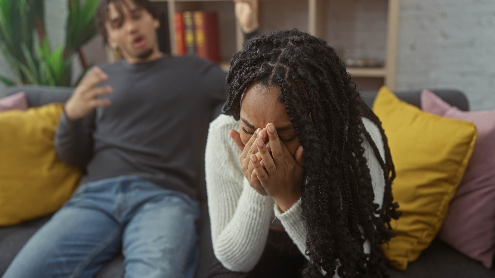 a woman has trust issues because of past betrayals