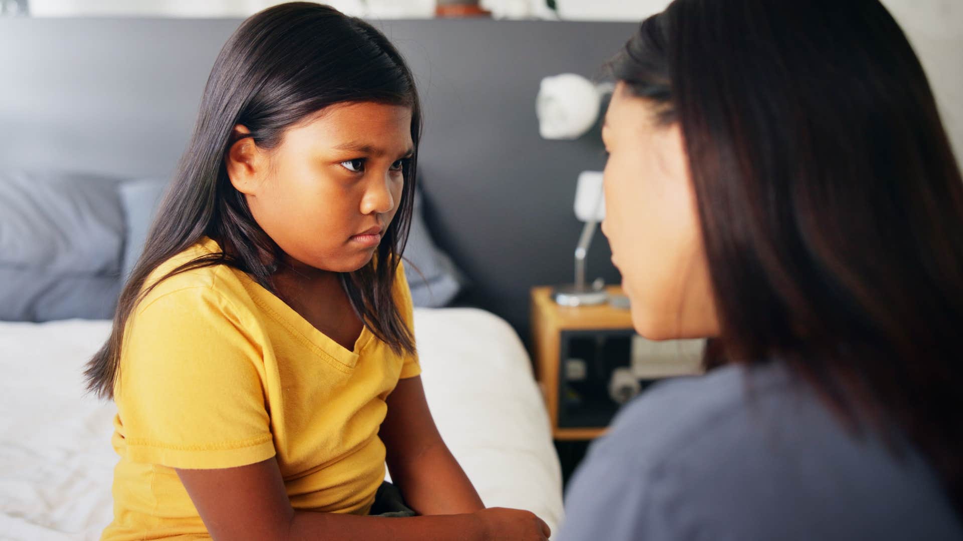 Woman who made compromises talking to her daughter.