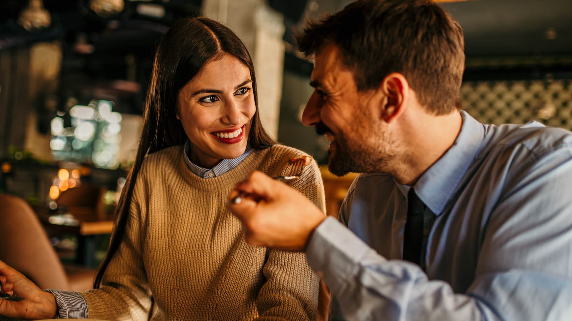 Woman dining at restaurants weekly with her partner.