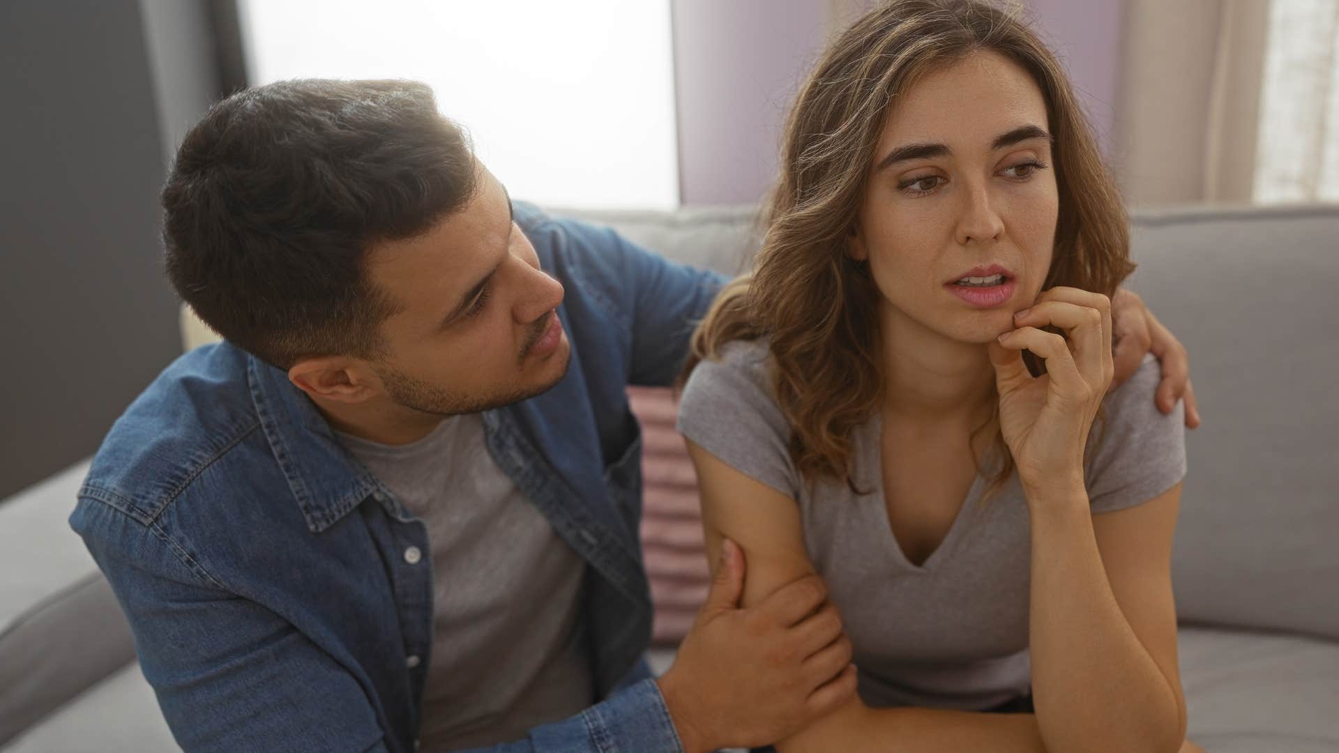 woman saying you're ruining my day to her partner