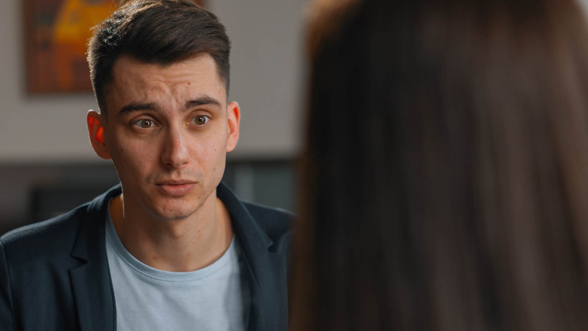 entitled man telling partner you owe me