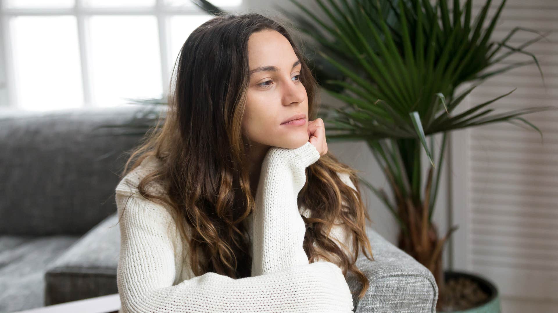 woman using cogitation to think about her life
