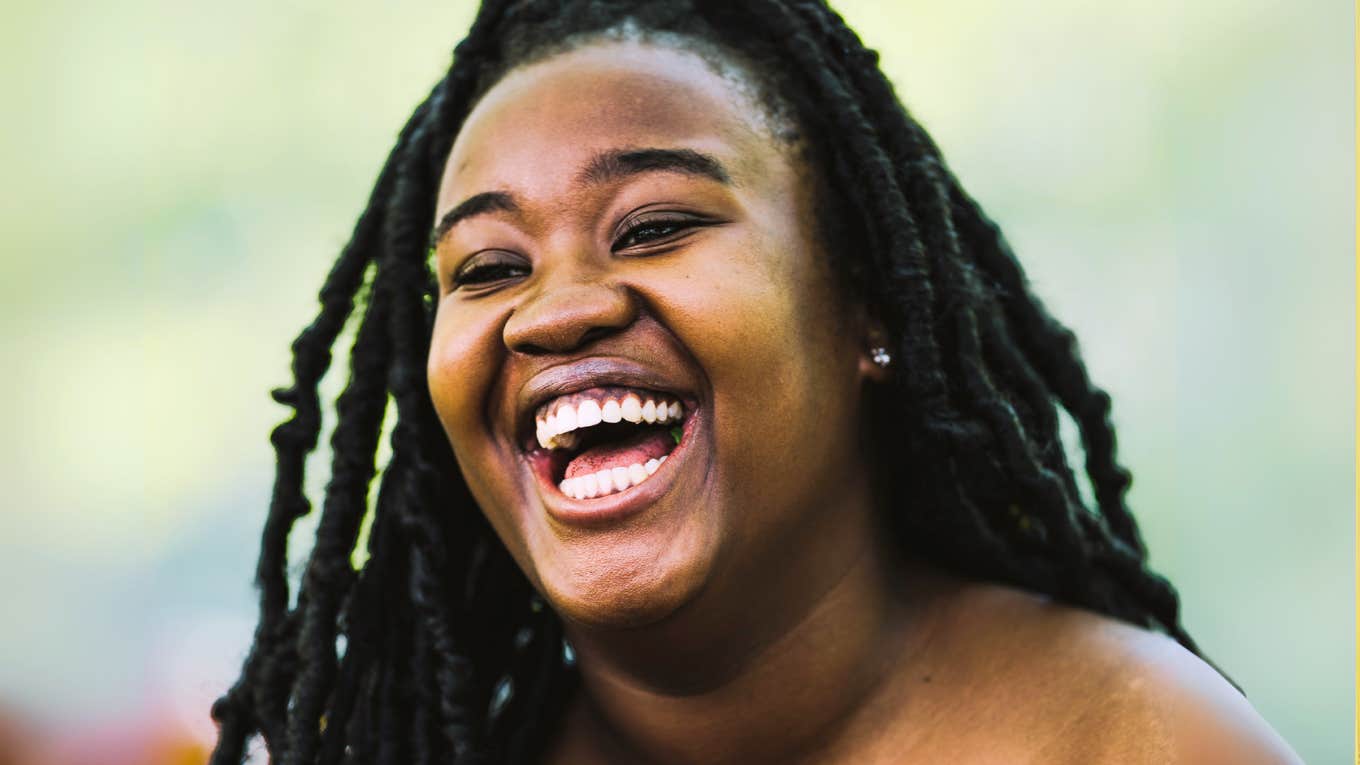 Happy and healthy person. 