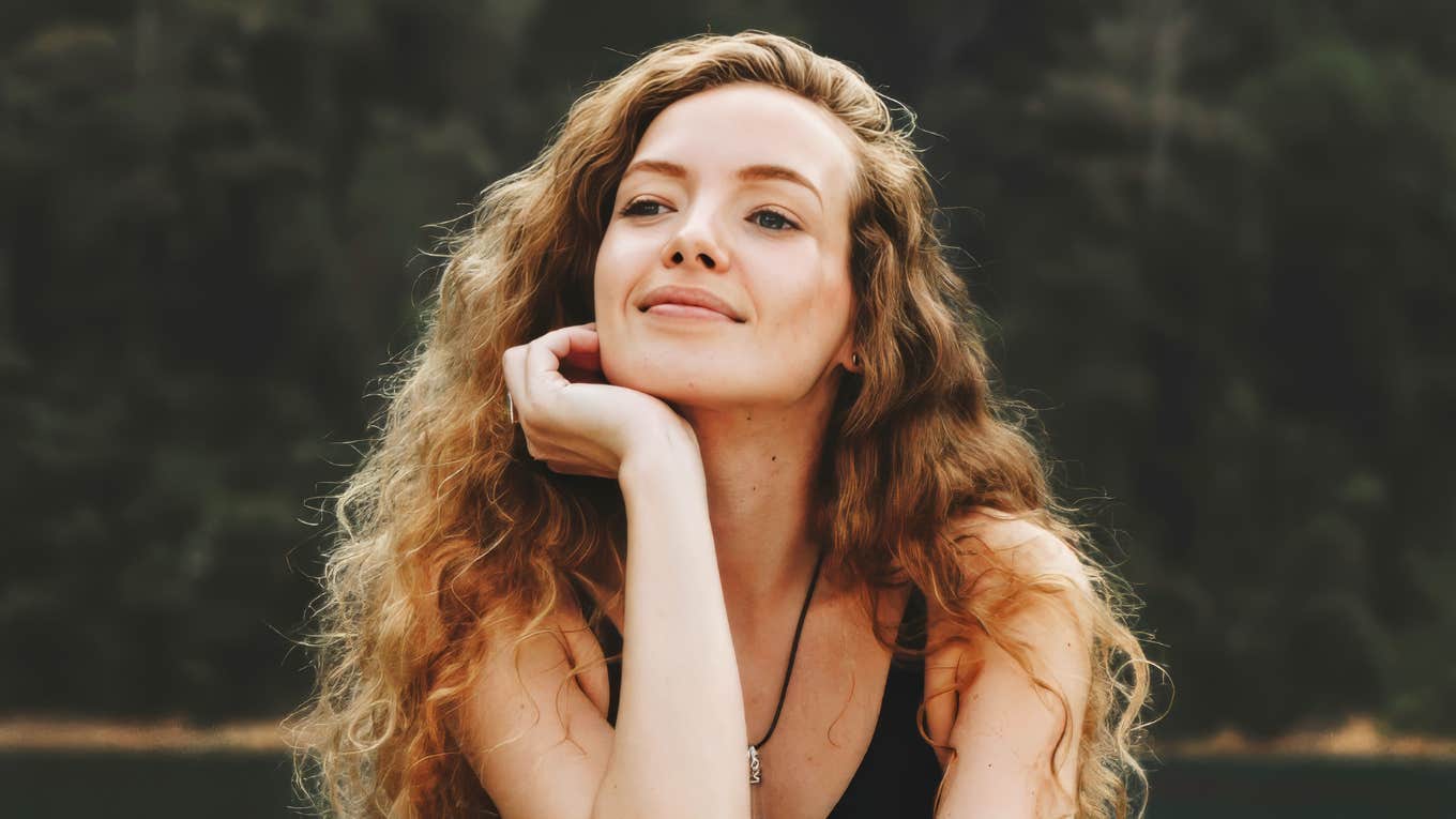 Woman improving well-being.