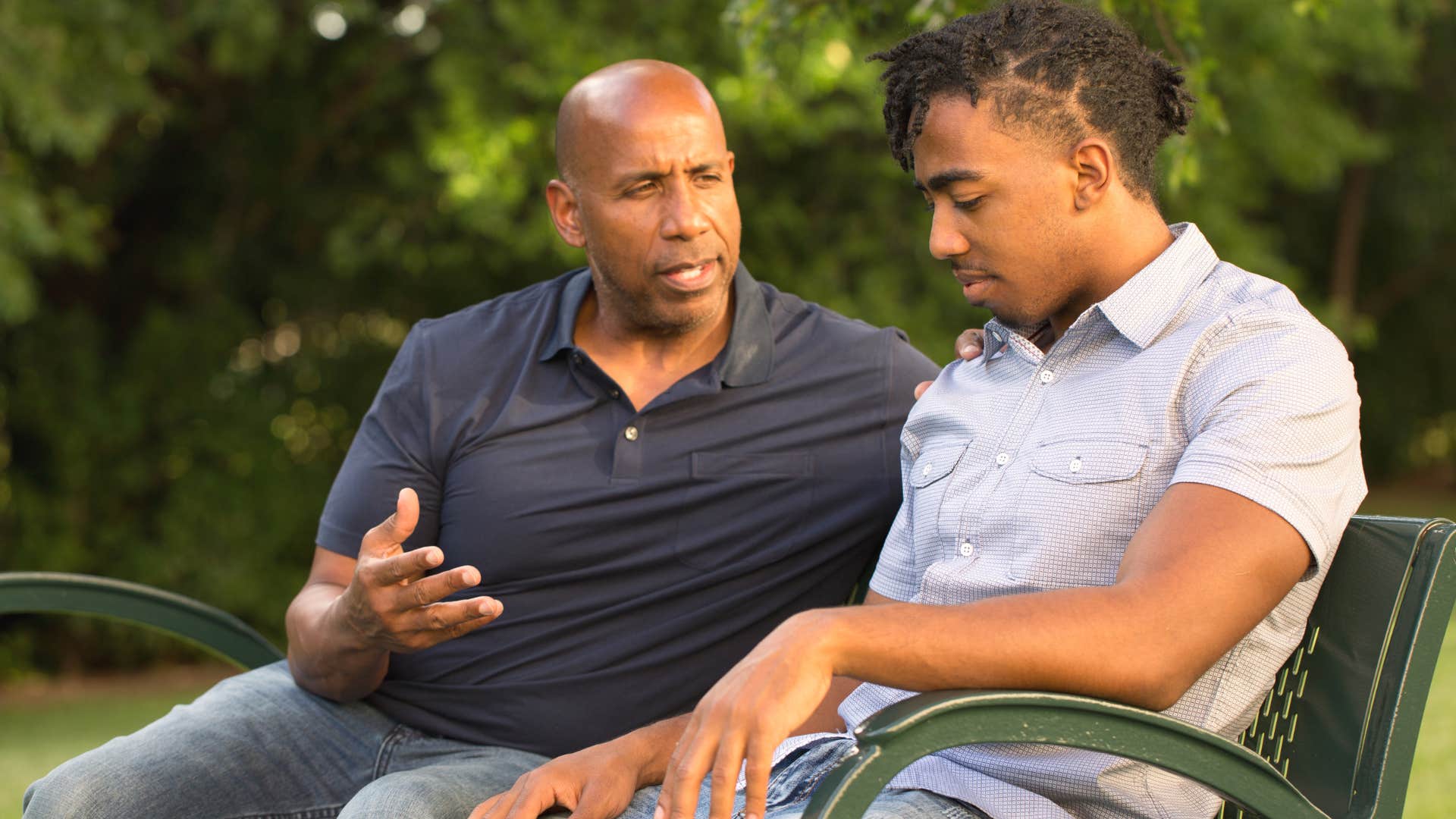 man guilting his son for control