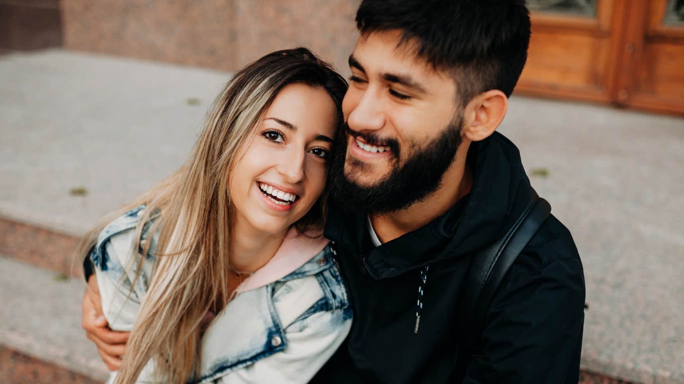 A couple on a date that is going really well.