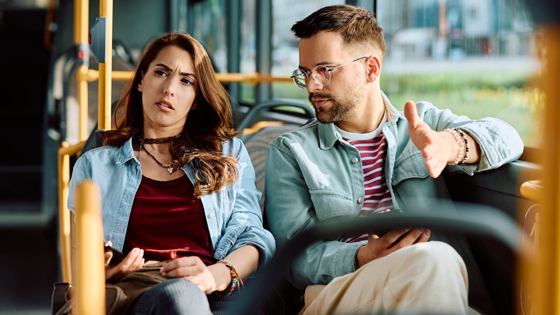 Man who believes feminists hate men arguing with his wife.