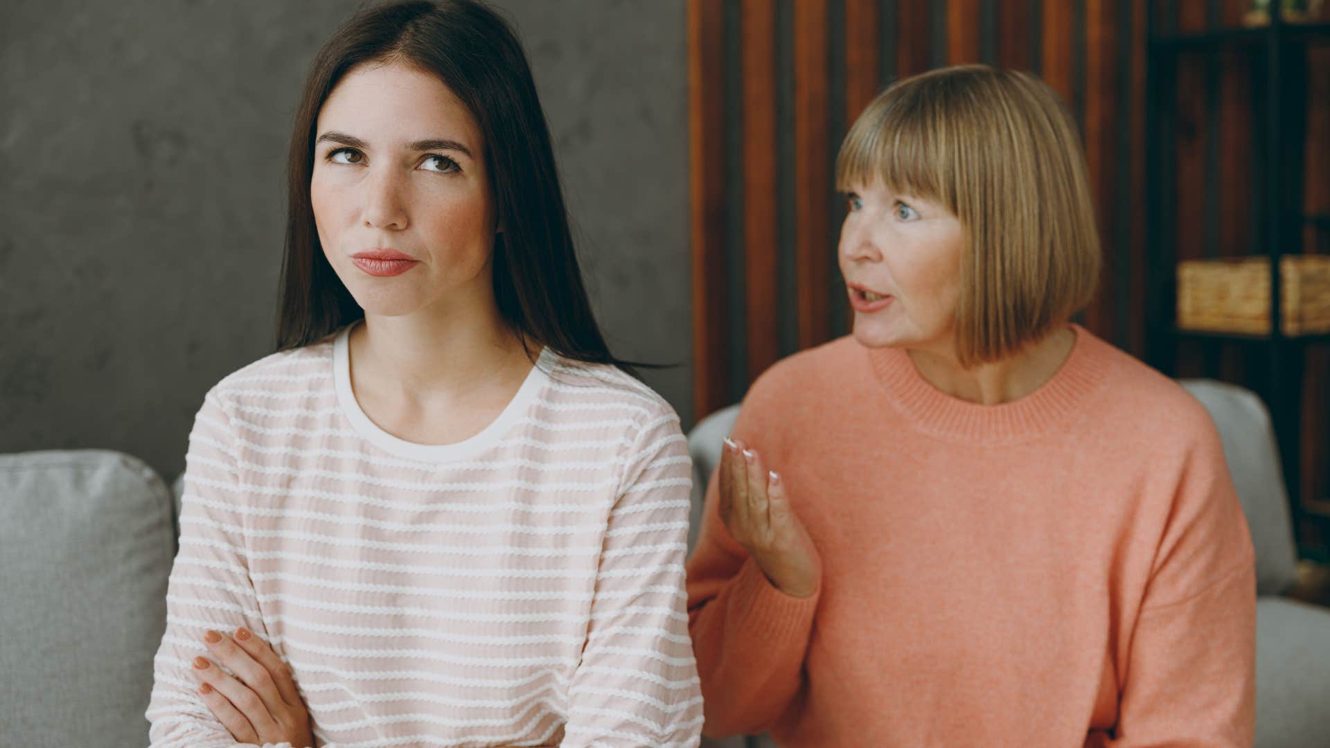 Woman talking about having kids and "settling down" with her daughter.