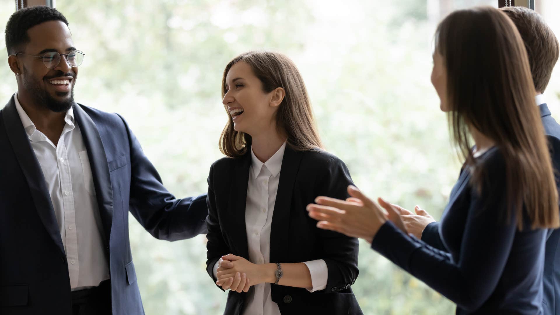 boss telling employees their workplace is like their family