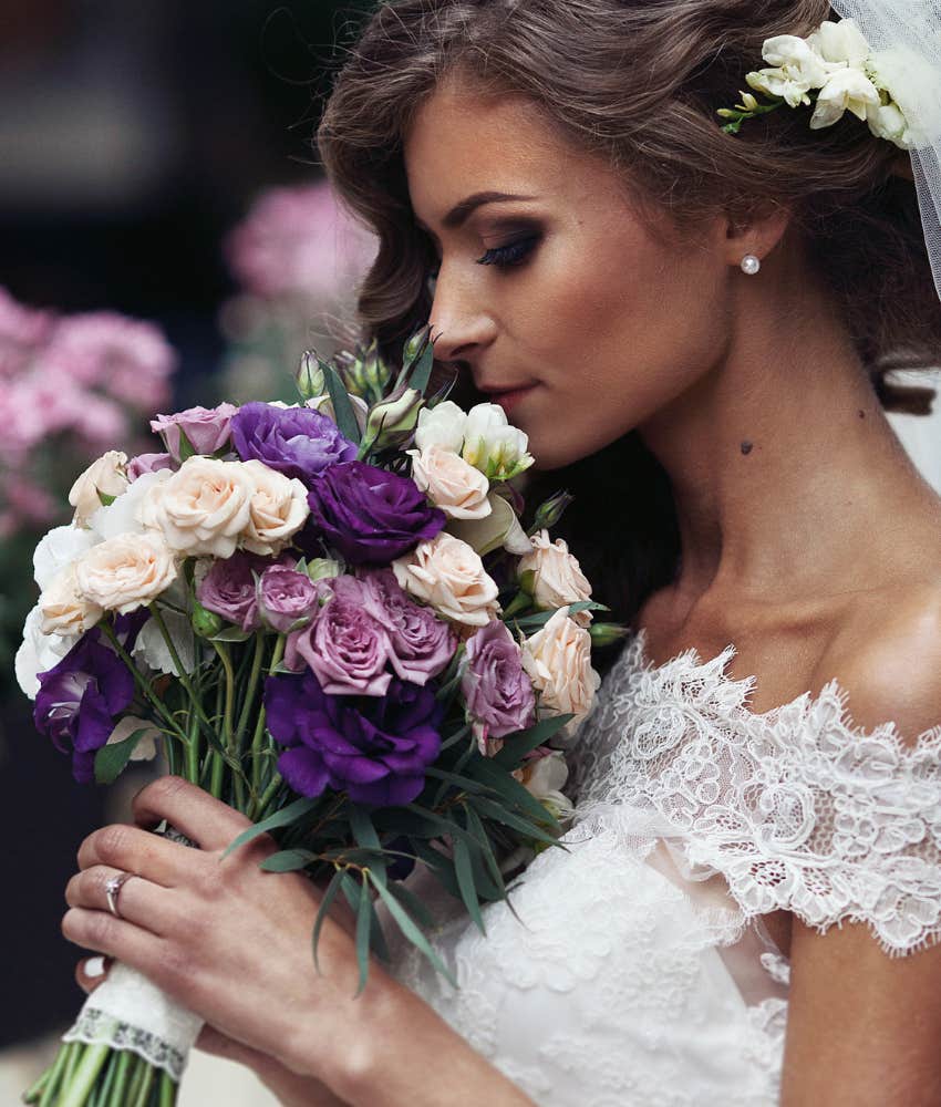 Bride with a custom wedding scent prohibits guests from wearing lotions or perfume