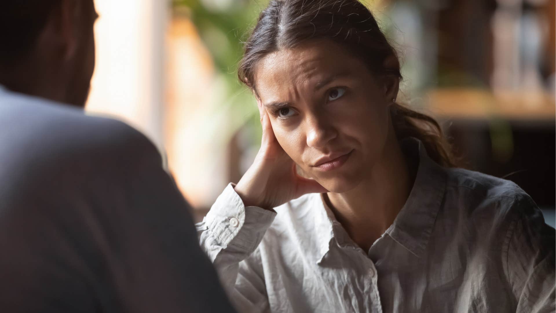 woman who is with an emotionally unavailable partner who is seeking perfection