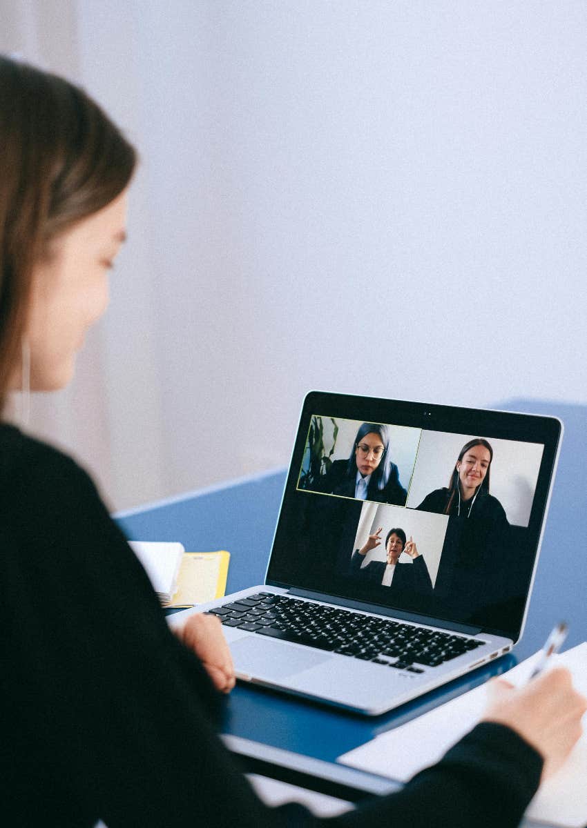 job interview happening over Zoom