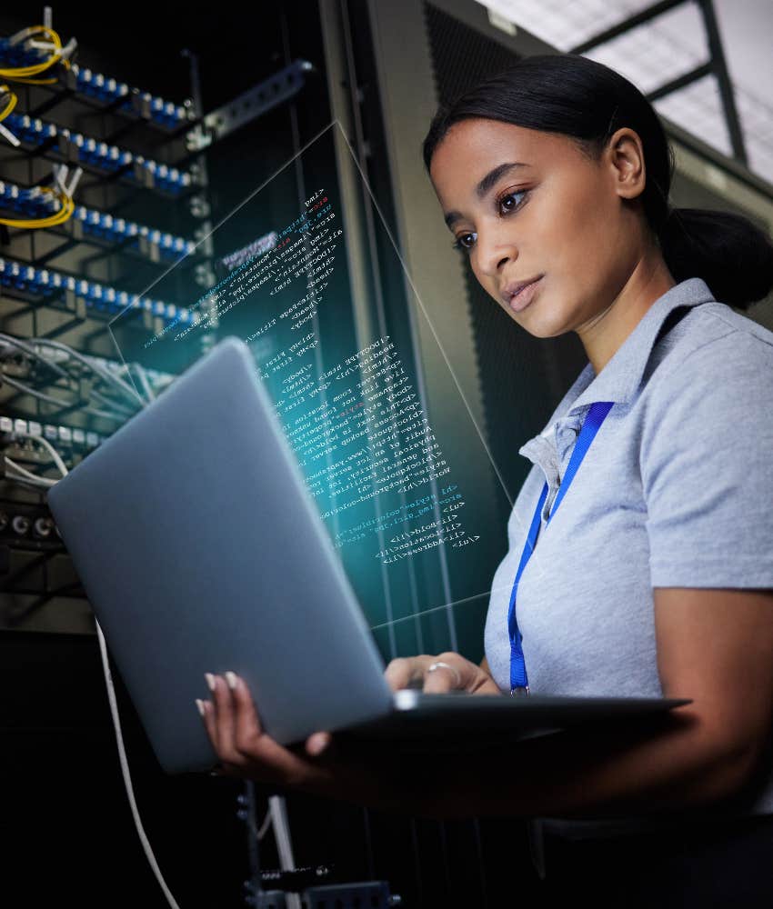 computer network architect working on building network