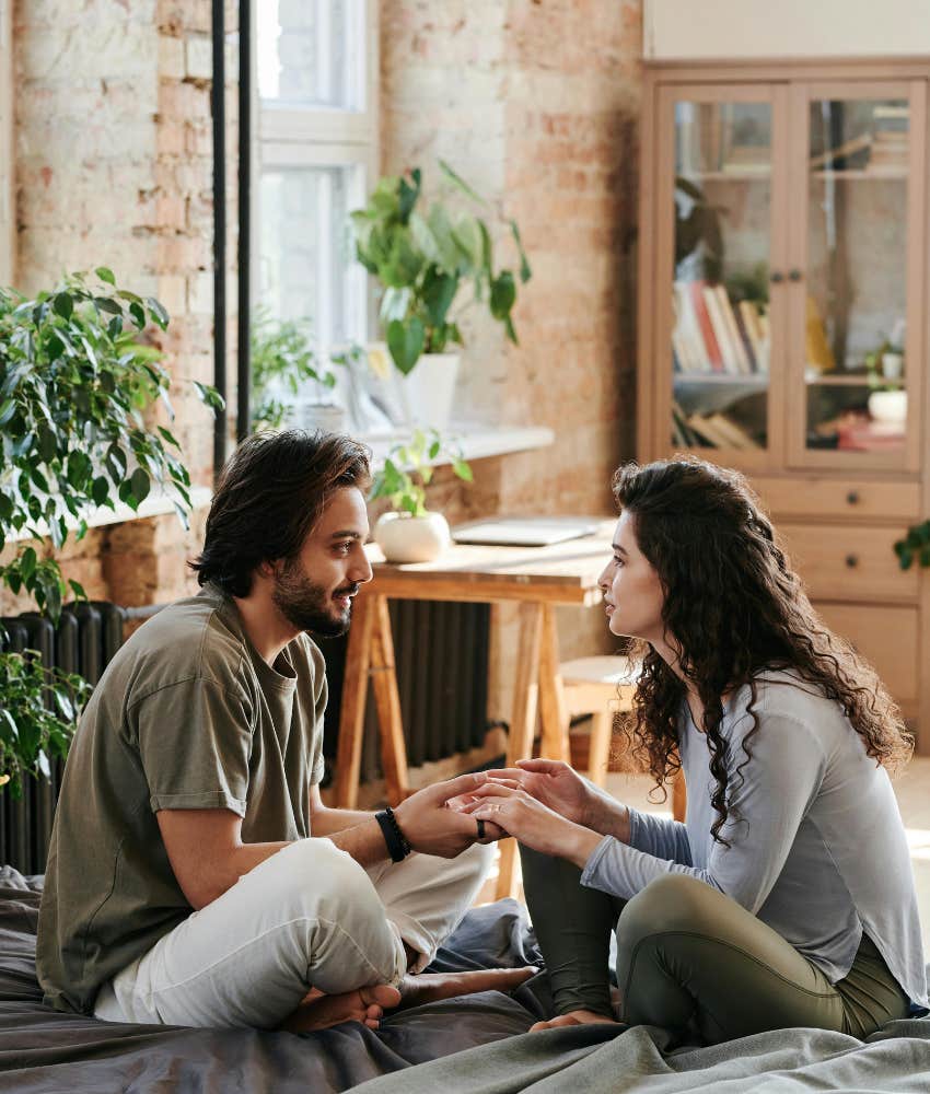 Couple handling normal conflict in a marriage