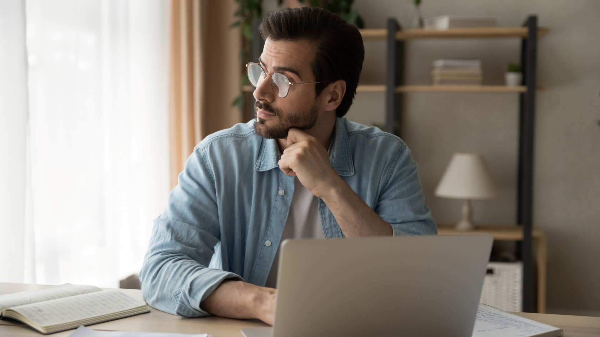 man dwelling on past mistakes