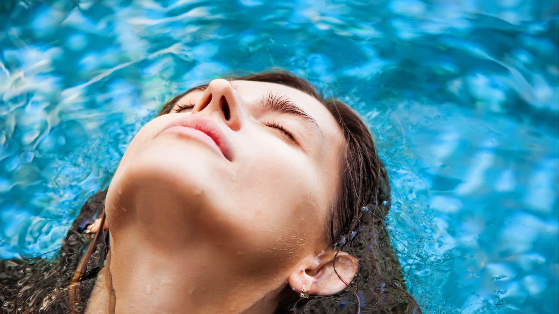 woman who tries floatation therapy to keep spirit warm