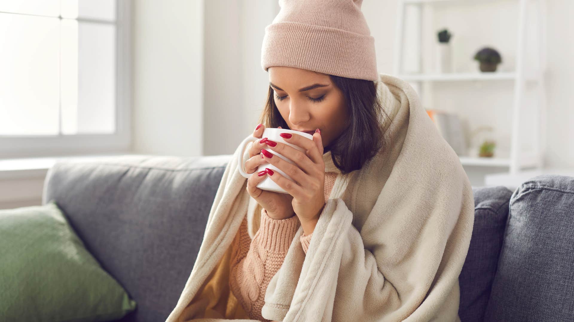 woman relaxing to keep her spirit warm