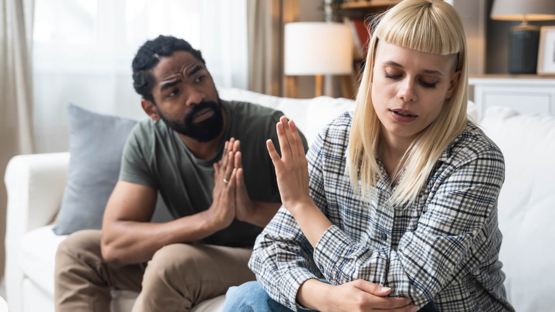Woman who's started picking more petty arguments with her partner.