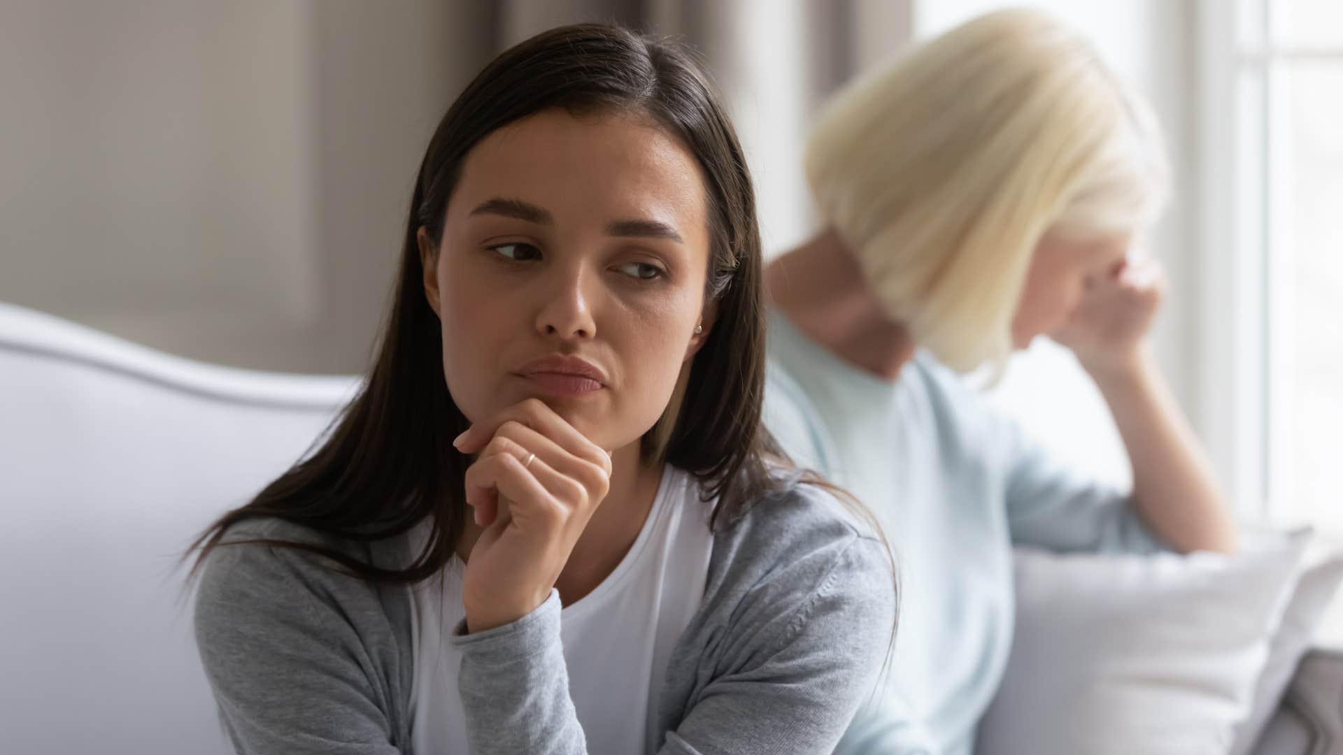 daughter showing no remorse or guilt after conflict with mom