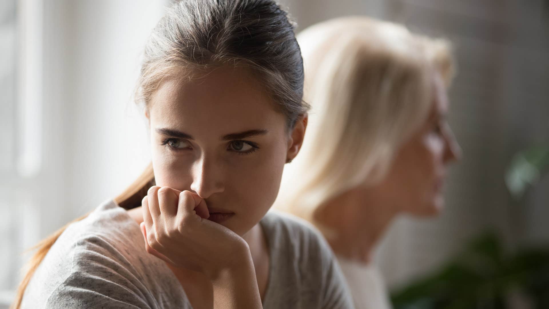 daughter withholding affection from mom ignoring her