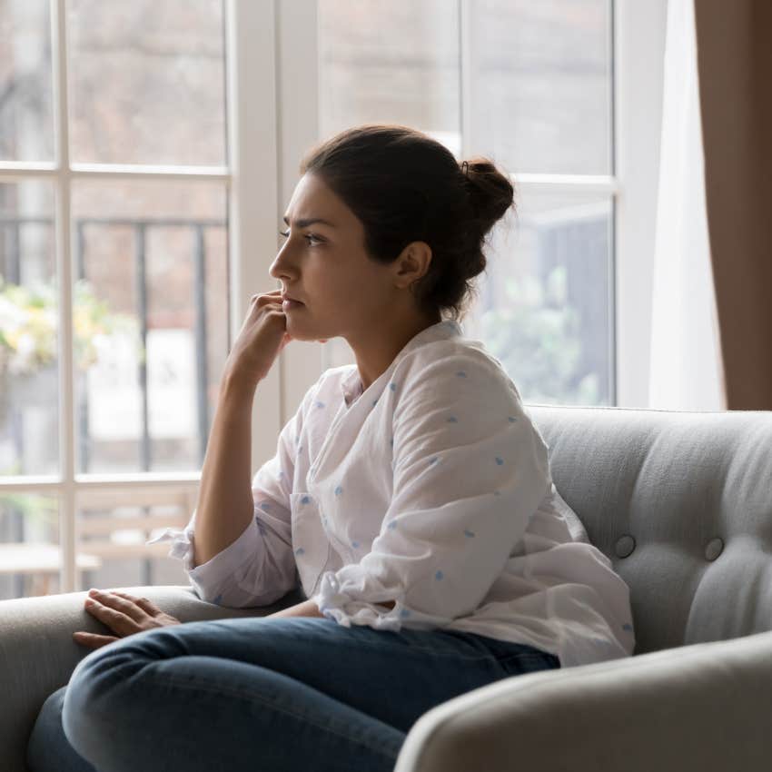 woman having patience to make a decision