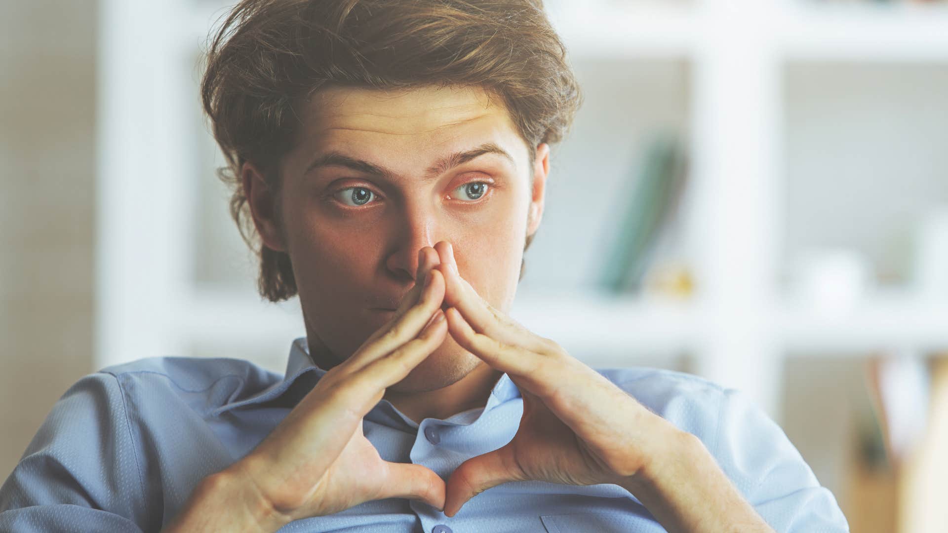 man in early midlife crisis feeling like hes lost control of his mind